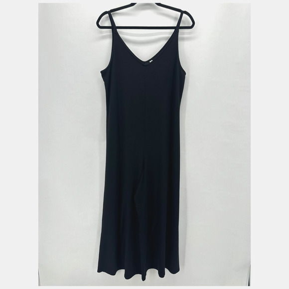 ATHLETA‎ Wind Down Sleep V Neck Romper Size M Black Waffle Knit Lounge Cozycore - Picture 11 of 11